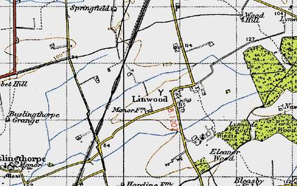 Old map of Linwood in 1946