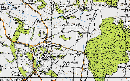 Old map of Lipley in 1946