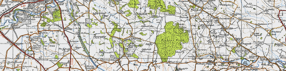Old map of Lipley in 1946