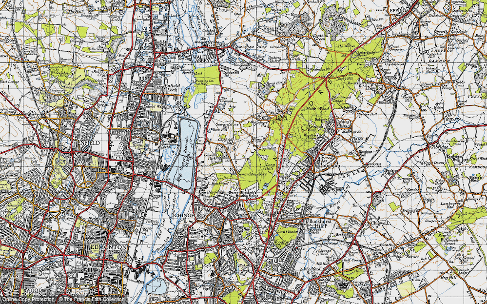 Old Map of Lippitts Hill, 1946 in 1946