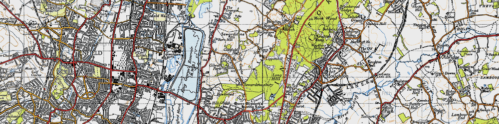 Old map of Lippitts Hill in 1946