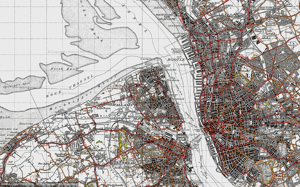 Old Map of Liscard, 1947 in 1947