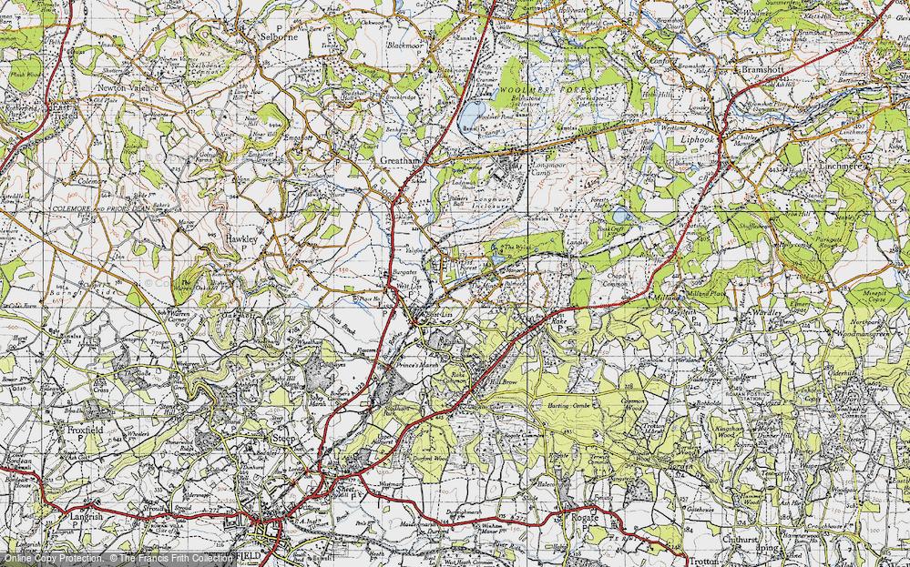 Old Map of Liss Forest, 1940 in 1940