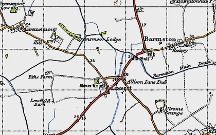 Old map of Lissett in 1947