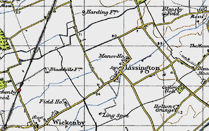 Old map of Lissington in 1946