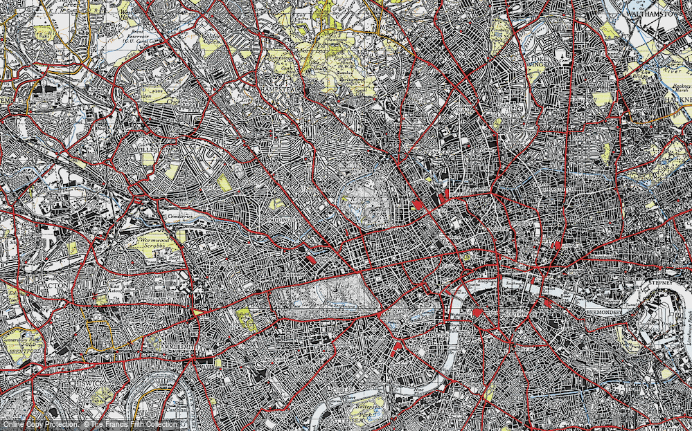 Old Map of Lisson Grove, 1945 in 1945