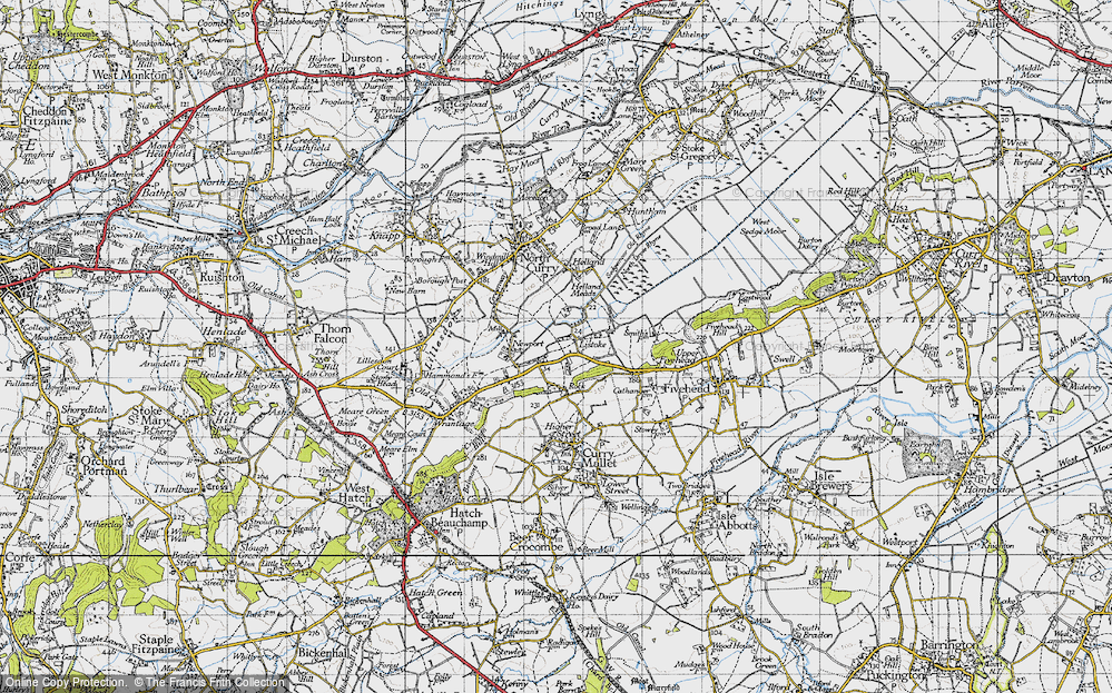 Old Map of Listock, 1945 in 1945