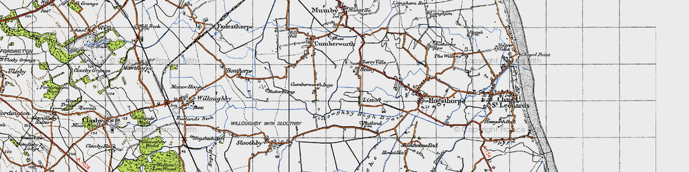 Old map of Listoft in 1946
