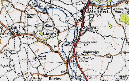 Old map of Liston in 1946