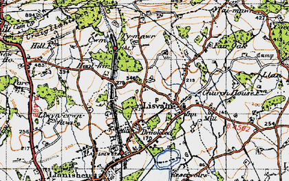 Old map of Lisvane in 1947