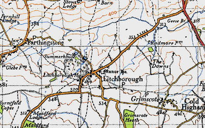 Old map of Litchborough in 1946
