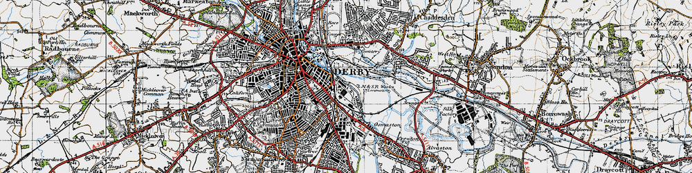Old map of Litchurch in 1946