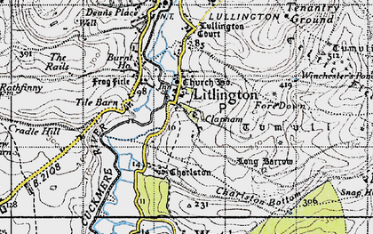 Old map of Litlington in 1940