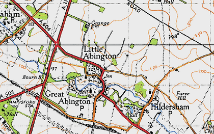 Old map of Bourn Br in 1946
