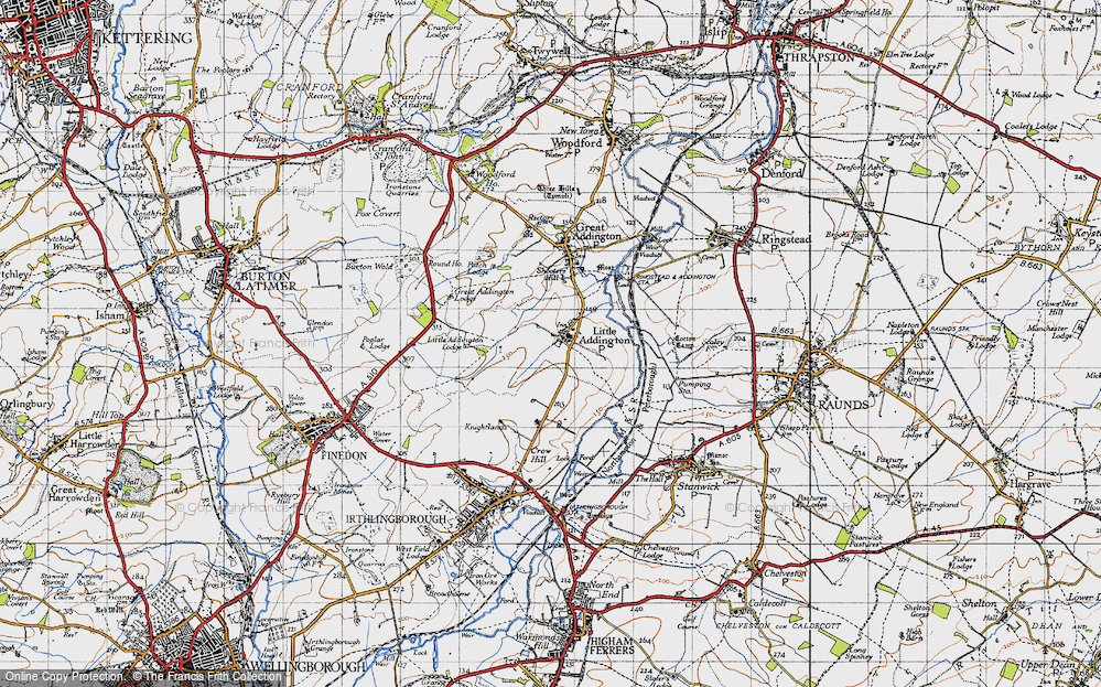 Old Map of Little Addington, 1946 in 1946