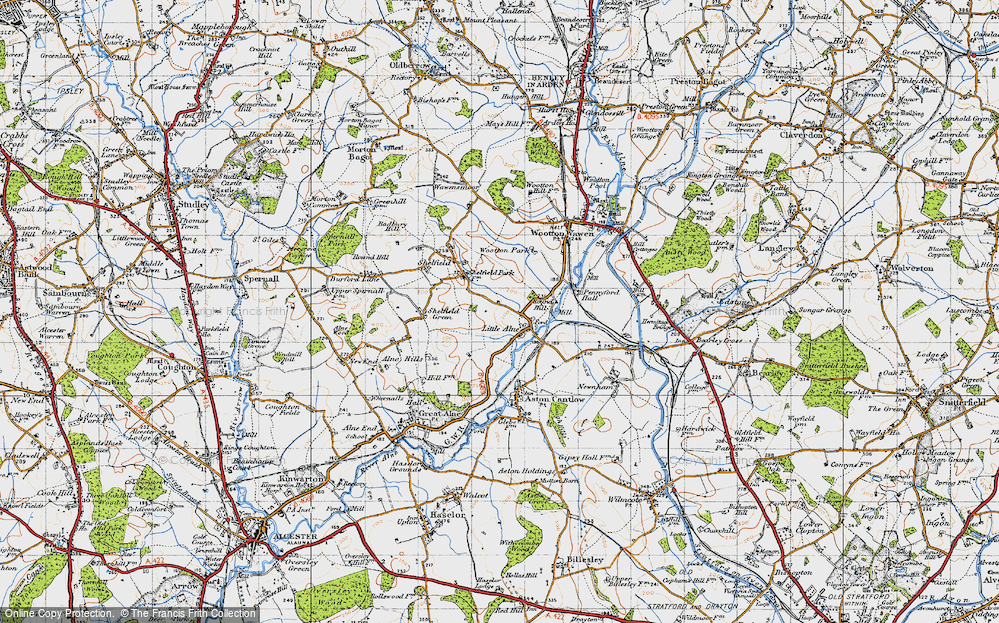 Old Map of Little Alne, 1947 in 1947