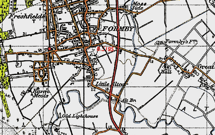 Old map of Little Altcar in 1947
