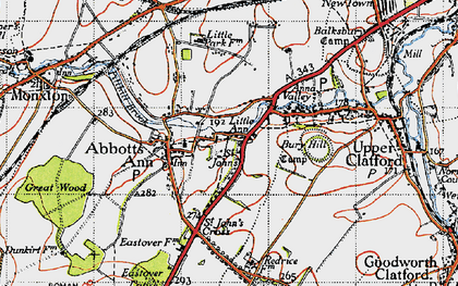 Old map of Little Ann in 1945