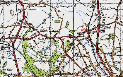 Old map of Little Aston in 1946