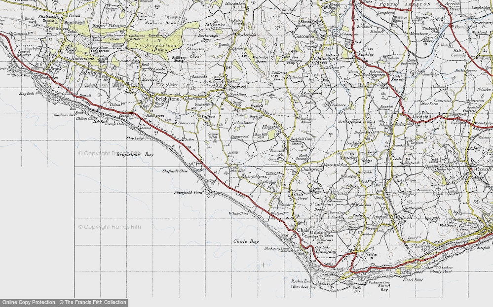 Old Map of Little Atherfield, 1945 in 1945