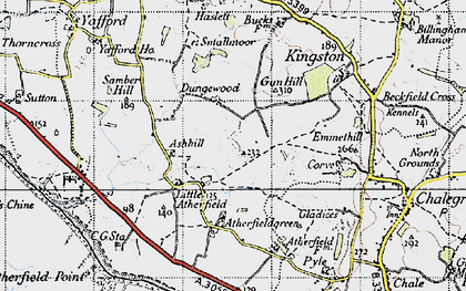 Old map of Little Atherfield in 1945
