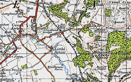 Old map of Captain Cook's Monument in 1947