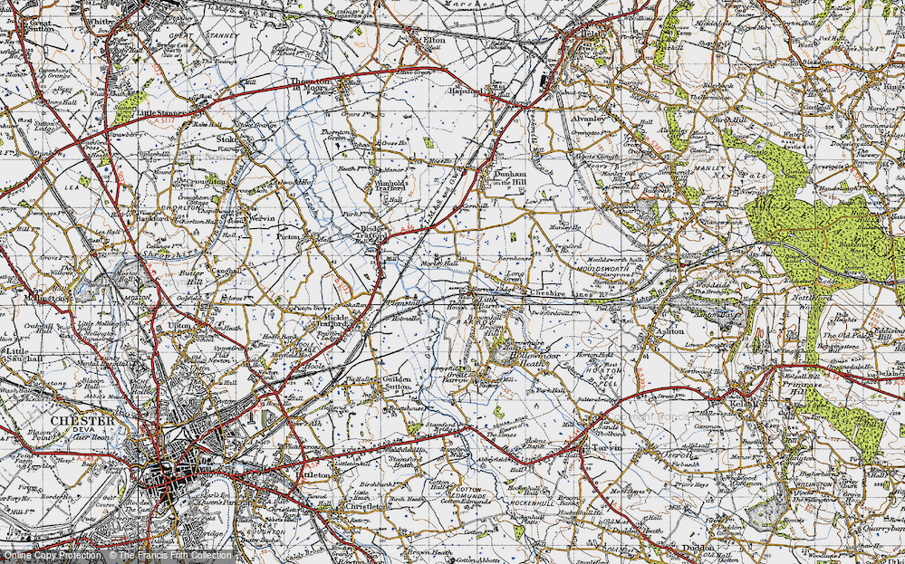 Old Map of Historic Map covering Barrow Hill in 1947