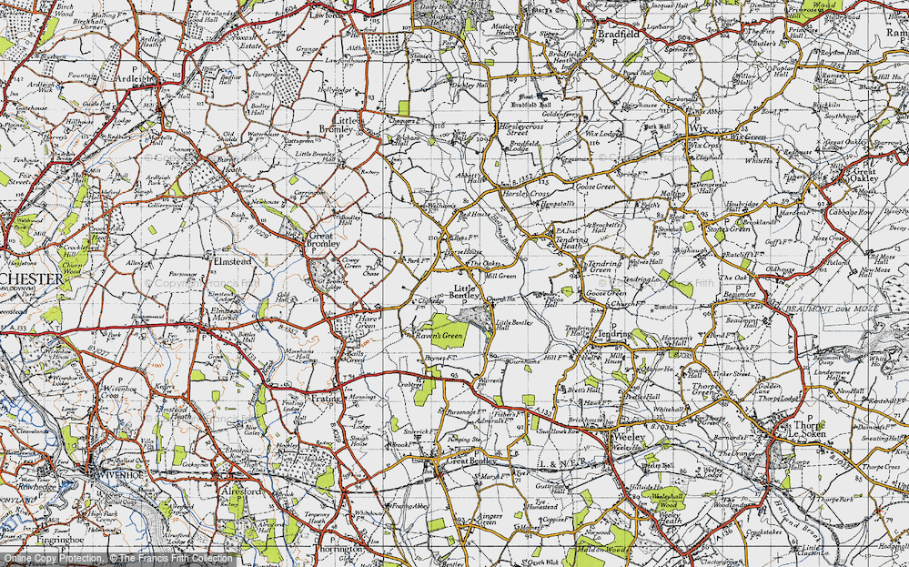 Old Map of Little Bentley, 1946 in 1946