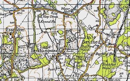 Old map of Little Berkhamsted in 1946