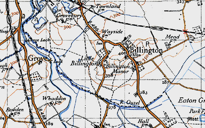 Old map of Little Billington in 1946