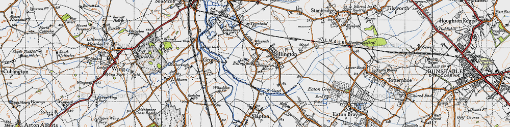Old map of Little Billington in 1946
