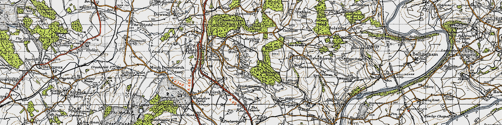 Old map of Aconbury Court in 1947