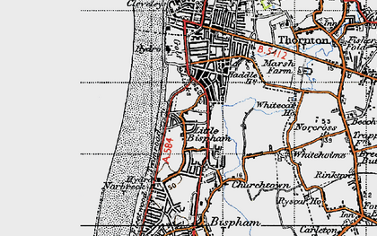 Old map of Little Bispham in 1947