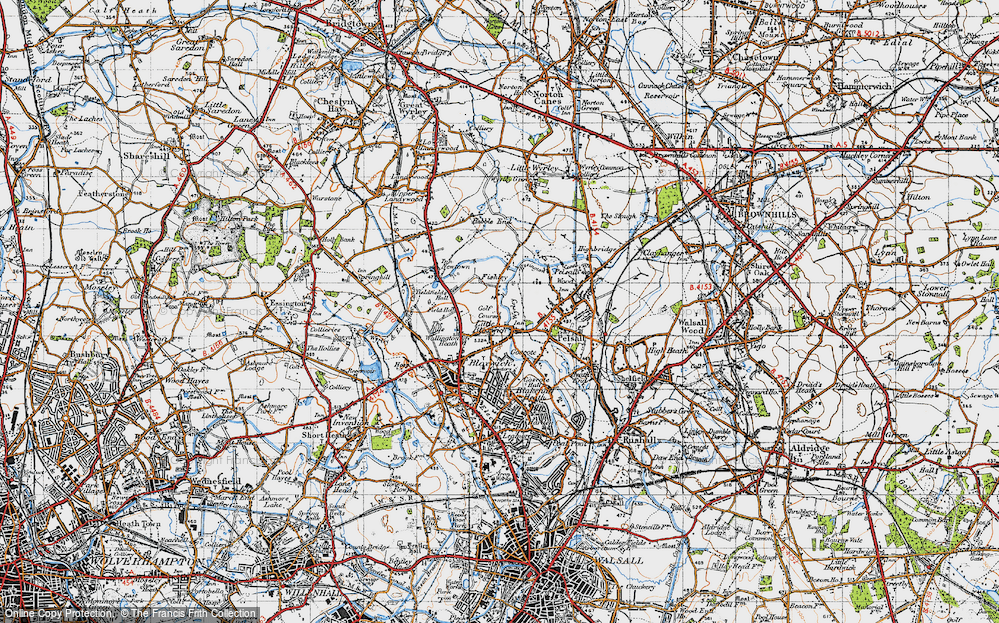 Old Map of Little Bloxwich, 1946 in 1946