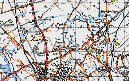 Old map of Little Bloxwich in 1946