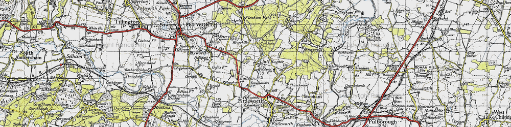 Old map of Bognor Common in 1940