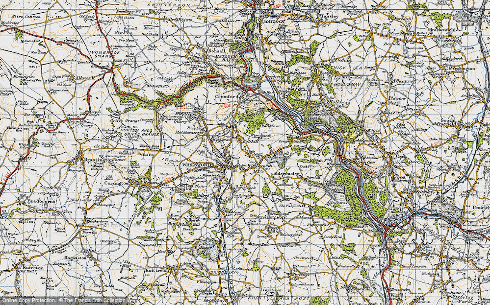 Old Map of Little Bolehill, 1947 in 1947