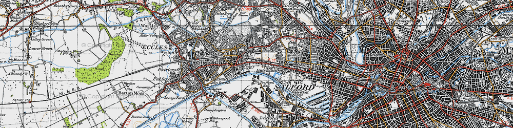 Old map of Little Bolton in 1947