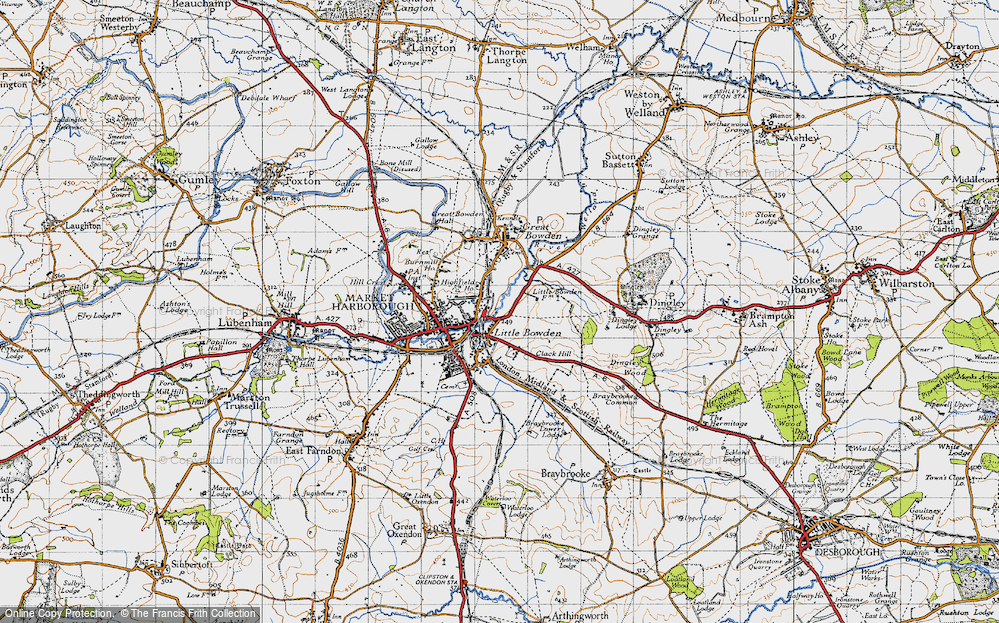 Old Map of Little Bowden, 1946 in 1946