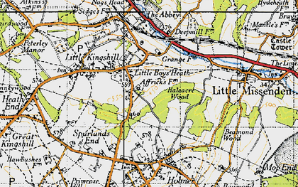 Old map of Little Boys Heath in 1946