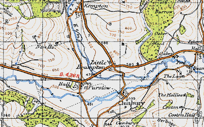 Old map of Little Brampton in 1947