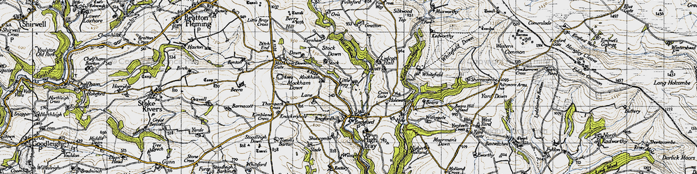 Old map of Little Bray in 1946