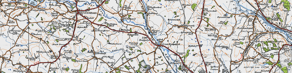 Old map of Whitehart Covert in 1946