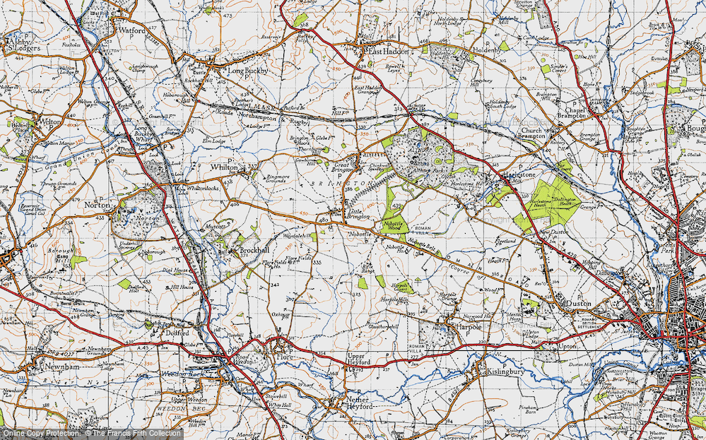 Old Map of Little Brington, 1946 in 1946