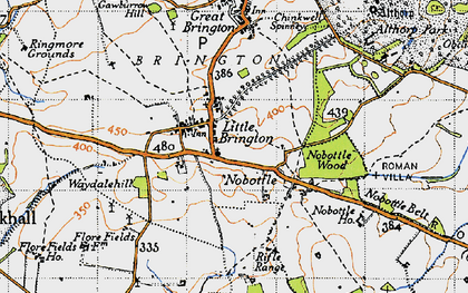 Old map of Little Brington in 1946