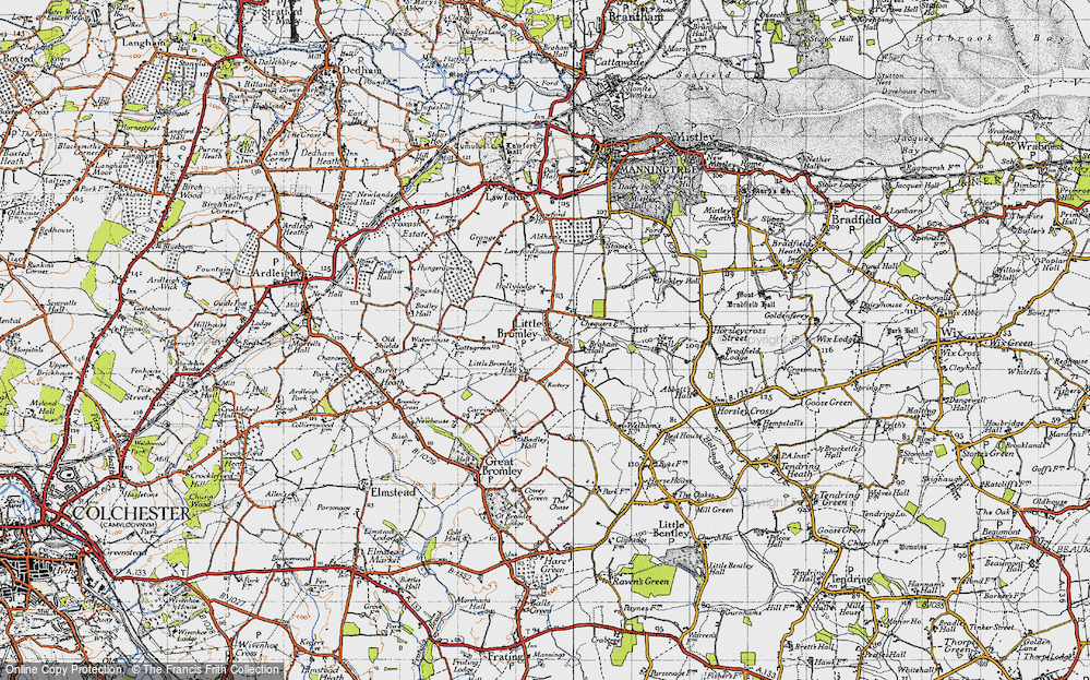 Old Map of Little Bromley, 1945 in 1945