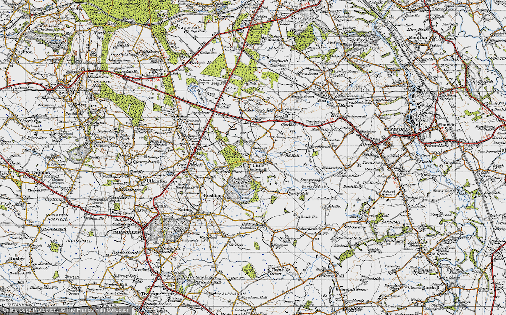 Old Map of Little Budworth, 1947 in 1947