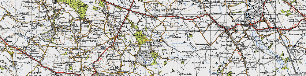 Old map of Little Budworth in 1947