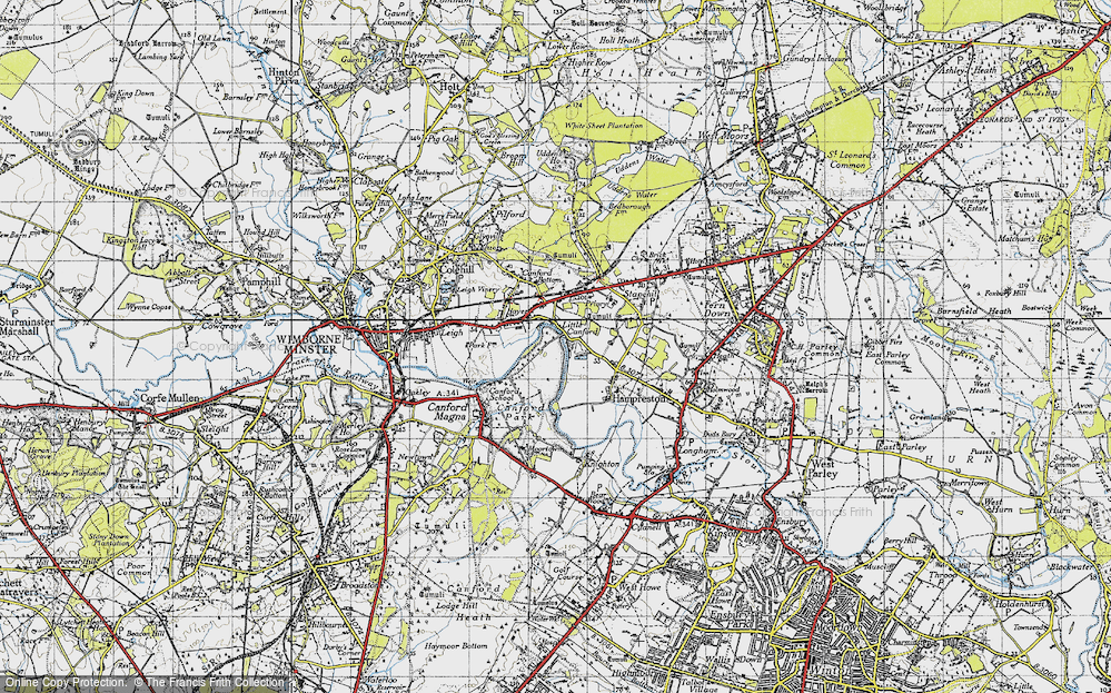 Old Map of Little Canford, 1940 in 1940