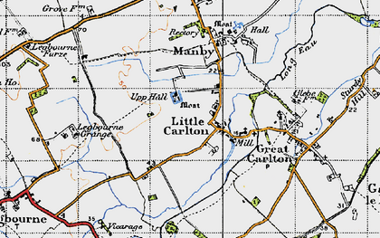 Old map of Little Carlton in 1946